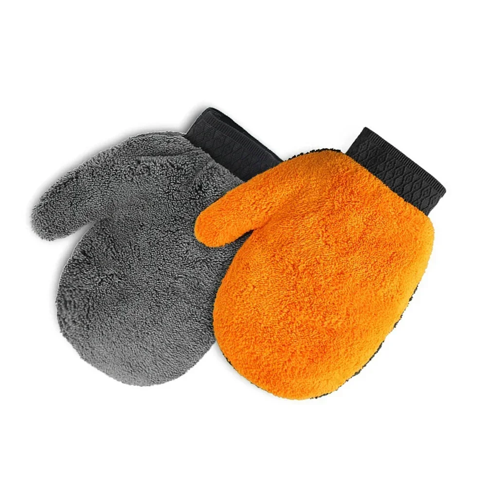 Car Washing Gloves Plush Soft Microfibre Car Cleaning Brush Water Absorption Body Washing Glove Duster Clearner Supplies