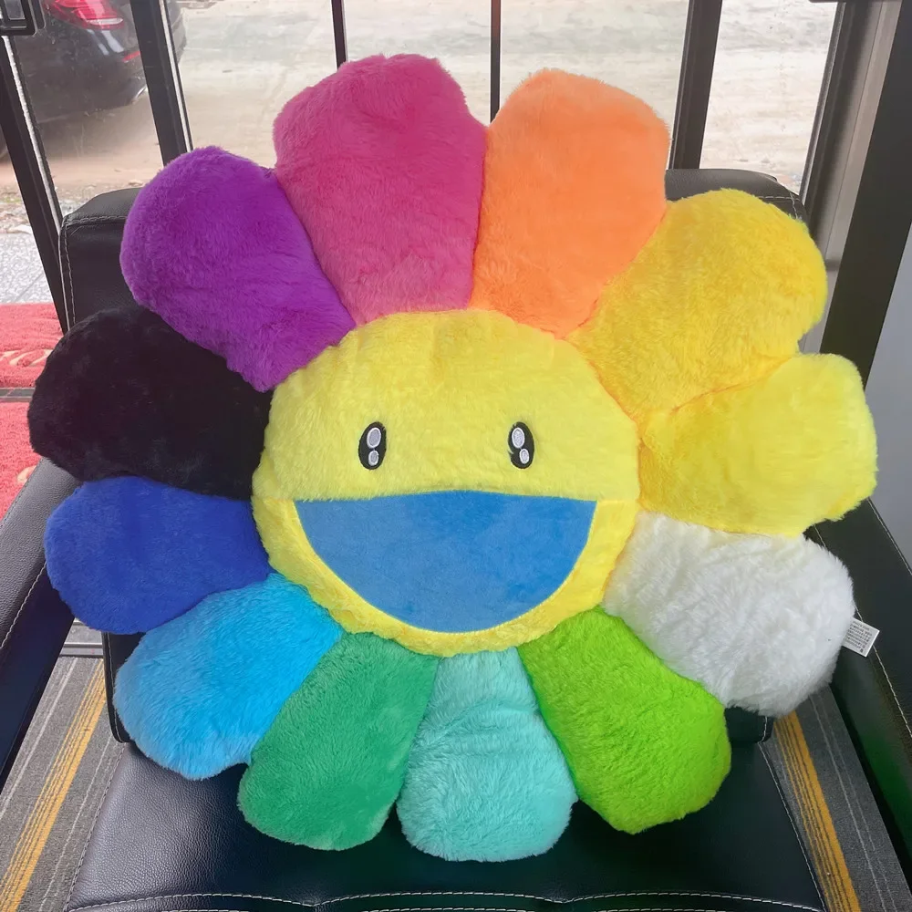 카와이 미소 얼굴 해바라기 태양 꽃 봉제 인형 장난감 60cm, 인형 쿠션 매트 베개 홈 침실 자동 장식 소녀 선물