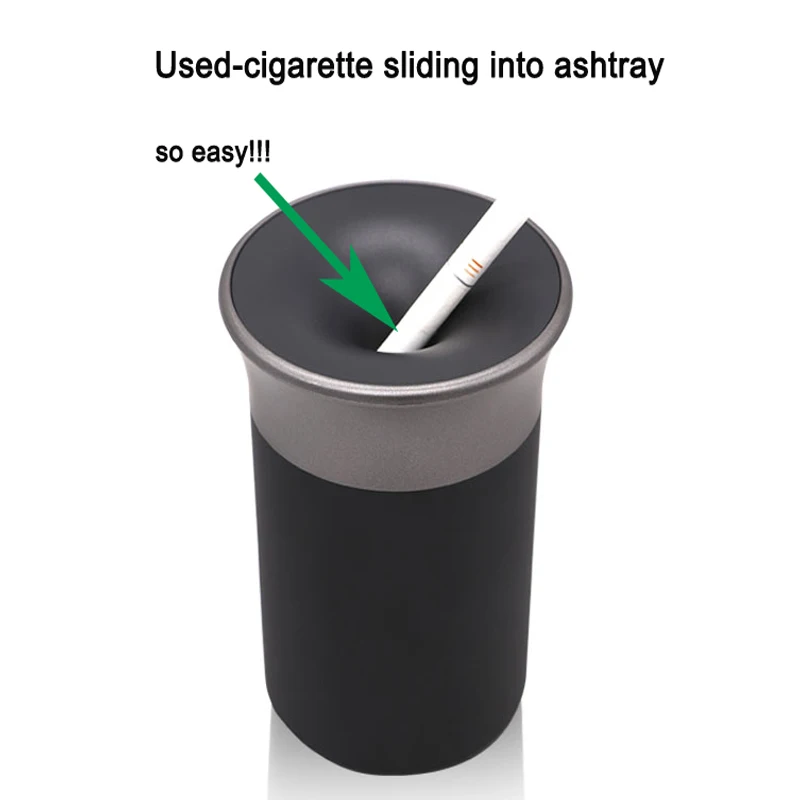 Černá přenosné auto oharek bedna na láhve popelník úložný pohár psací stůl popelník cigareta držák