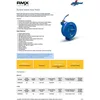 BLUSEAL BSWR5850 Retractable Hose Reel with Hot Water Rubber Hose, Lead-in, 500 PSI, Brass Fittings 6