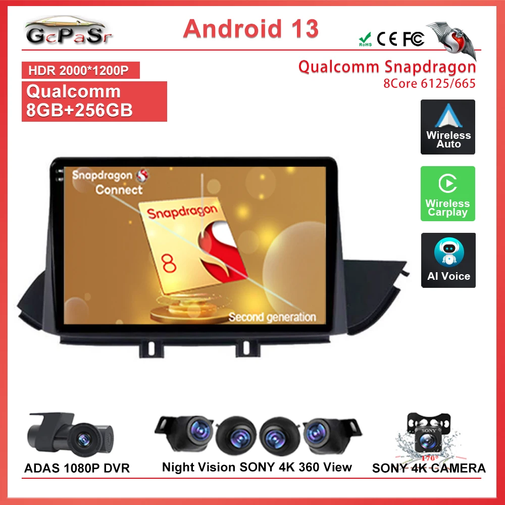 

Qualcomm Snapdragon Android 13 For Hyundai Celesta Elantra 2017 2018 Multimedia Stereo Car Player GPS Auto Radio Cam Navigation
