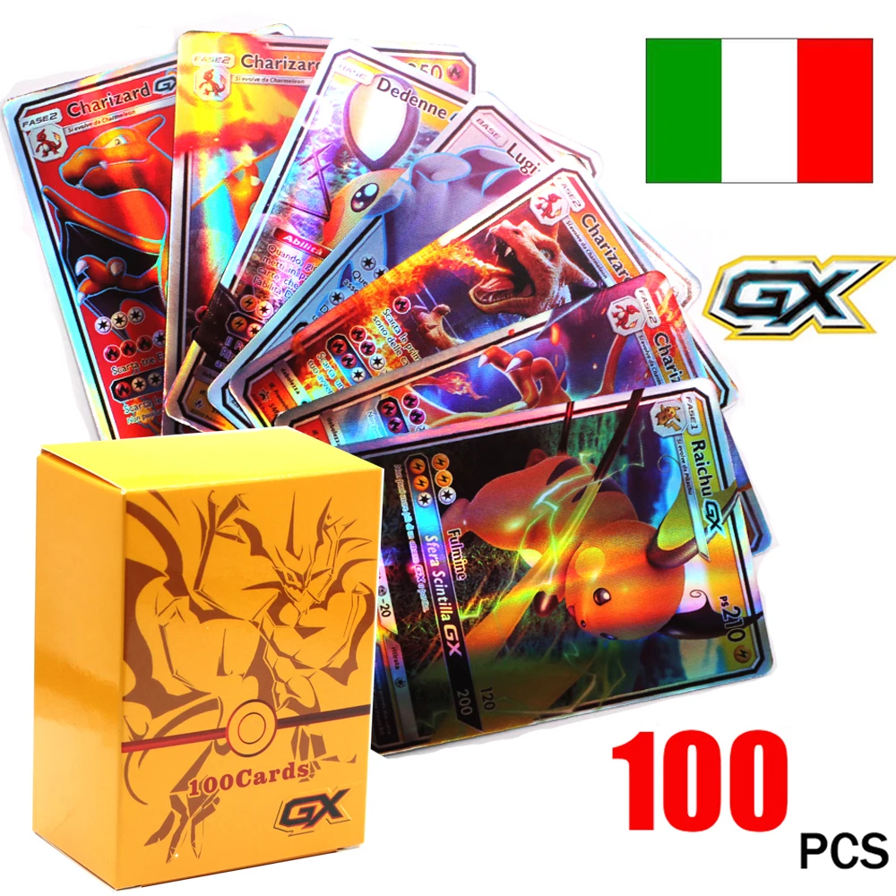 New Italian Pokemon Cards Gold Vmax GX Energy Card Charizard Pikachu Rare  Collection Battle Trainer Card Child Toys Gift - AliExpress