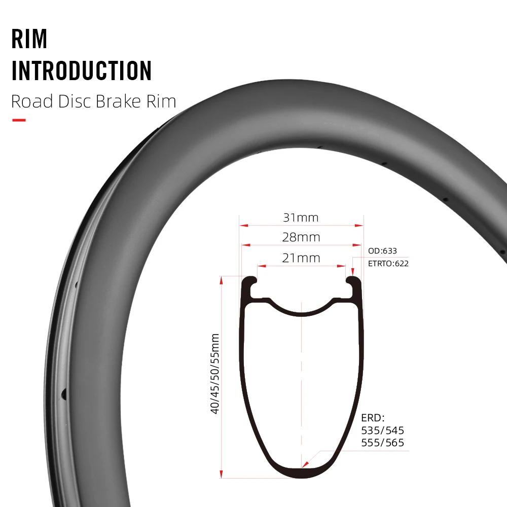 前後のカーボンタイヤ700c,幅40mm,45mm,50mm,55mm,28mm,チューブレス