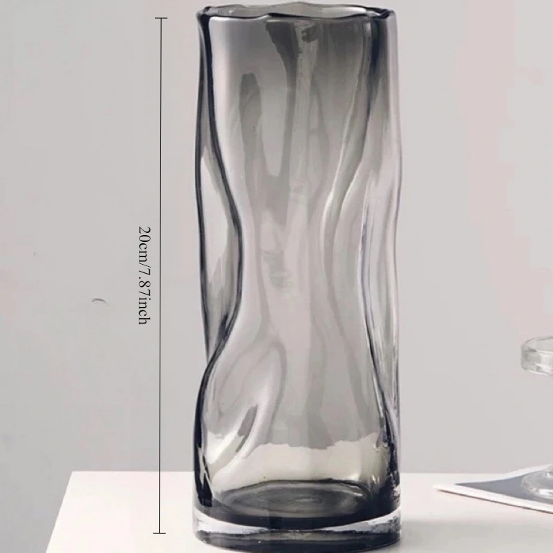 Large Glass Flower Vase – Clear Decorative Vase for Roses, Lilies 3