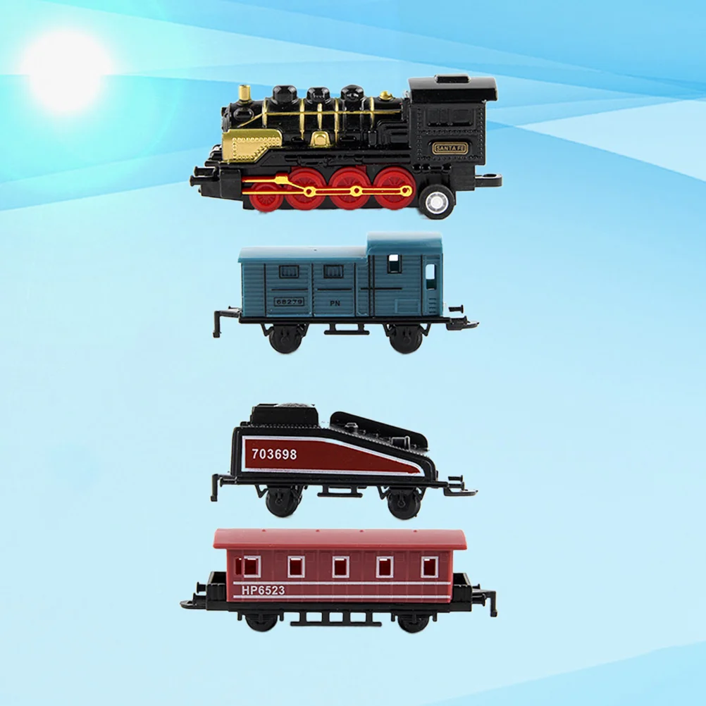 4Pcs Back Train Vehicle Cars Inertia Model for Children Birthday Party Favors Gifts Black