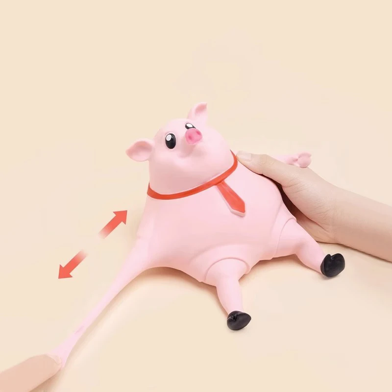 Creative New Pink Pig Squishy Stress Relief Decompression Toy Cute Squeeze Animal Little Pig Doll Pinch Fidget Toy 3