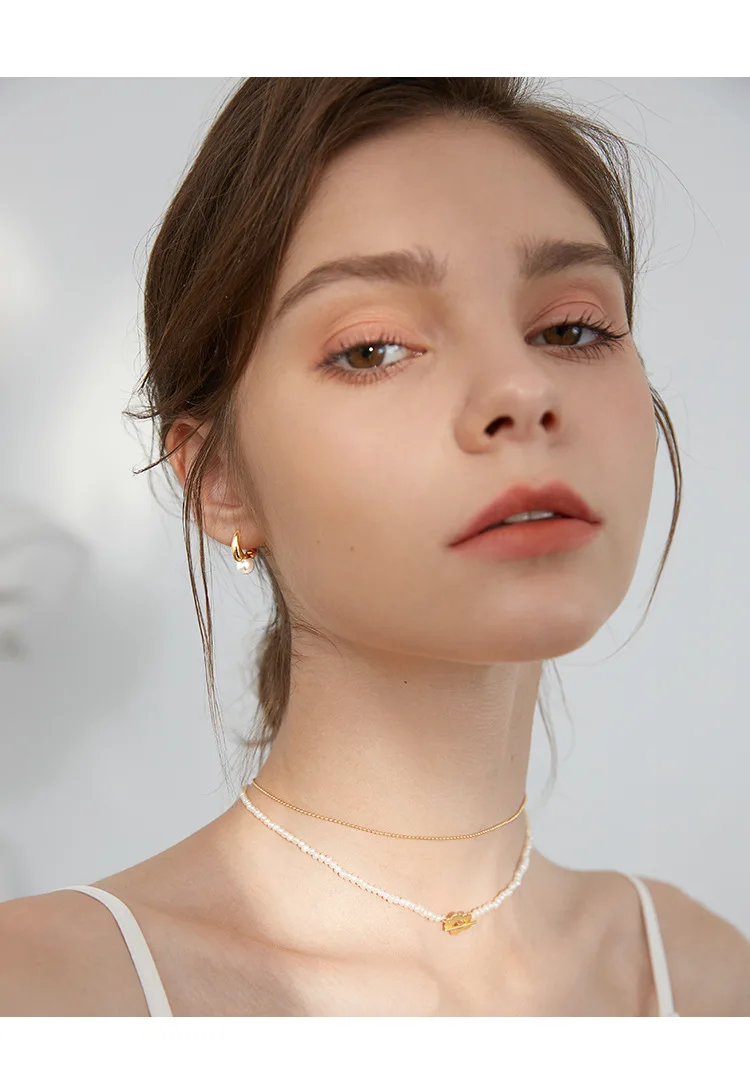 Kleine Ring-Ohrringe aus 925er-Sterlingsilber mit Perle für Damen, Piercing, Hochzeit, cooler Vintage-Luxus, eleganter Schmuck, verhindert Allergien – Detail 9
