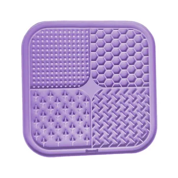 Pet Licking Mat Silicone Pet Food Suction Cup Licking Mat Slow Feeding Mat Anti-choking Slow Food Basin 4