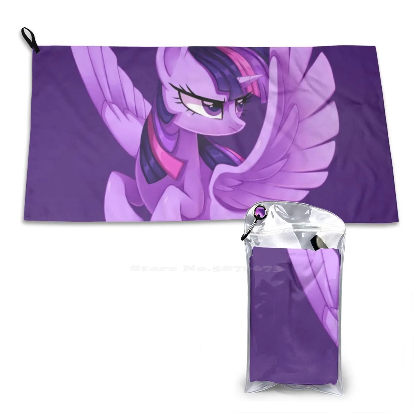 Twilight Sparkle 3D Print Asciugamano Da Bagno Forte Assorbimento D'Acqua Twilight Sparkle Mlp My Little Brony Princess Cutie Mark Cute