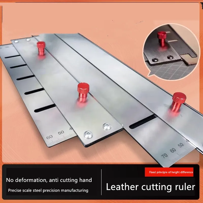 Professional Leather Strap Cutting Ruler leather measuring tool leather cutting tool leather working tools leather tool craft cutting tool Handmade Leather Goods DIY Cutting Accessories