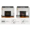 Fireplace Glass Door Clear Black Cabinet Standard Mesh Small 30-37" x 22.5-29.5" with 5" Handles and Alloy Steel Material Alpine 3