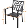 Patio Outdoor Dining Chairs Set of 2, Portable Patio Dining Chairs, Stackable Patio Chairs Metal Chairs for Backyard Lawn Deck 6