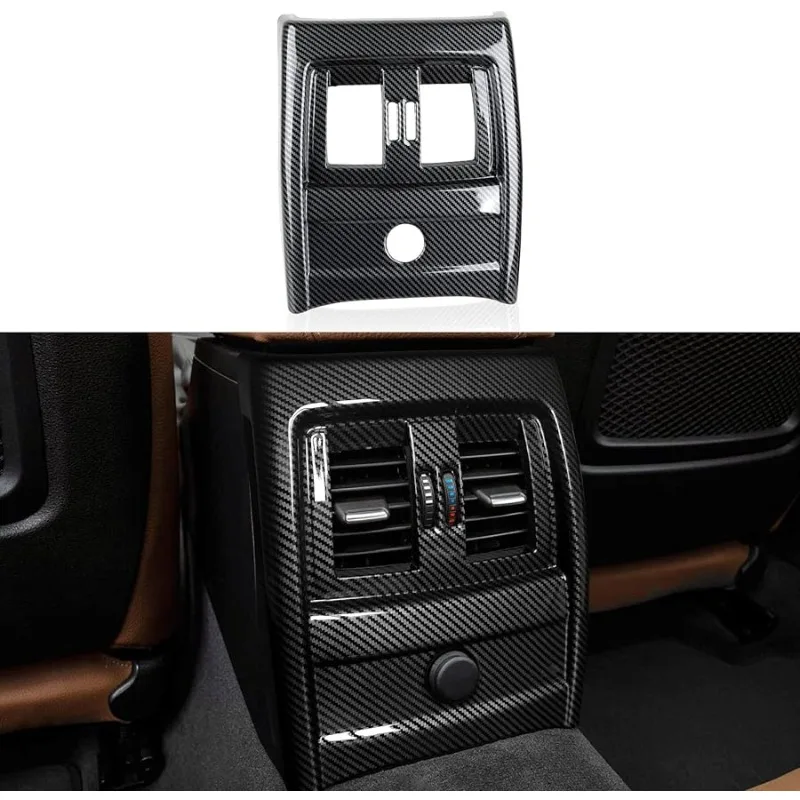 

Car Rear Row AC Frame Cover Sticker Carbon Style ABS Decal Trim fits for BMW F30 F31 F34 3GT F32 F36 Accessories