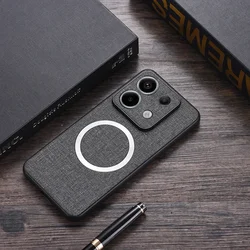 Premium Magnetic Charging Leather Case - Luxury Protection Cover for Xiaomi k70 (Grey)