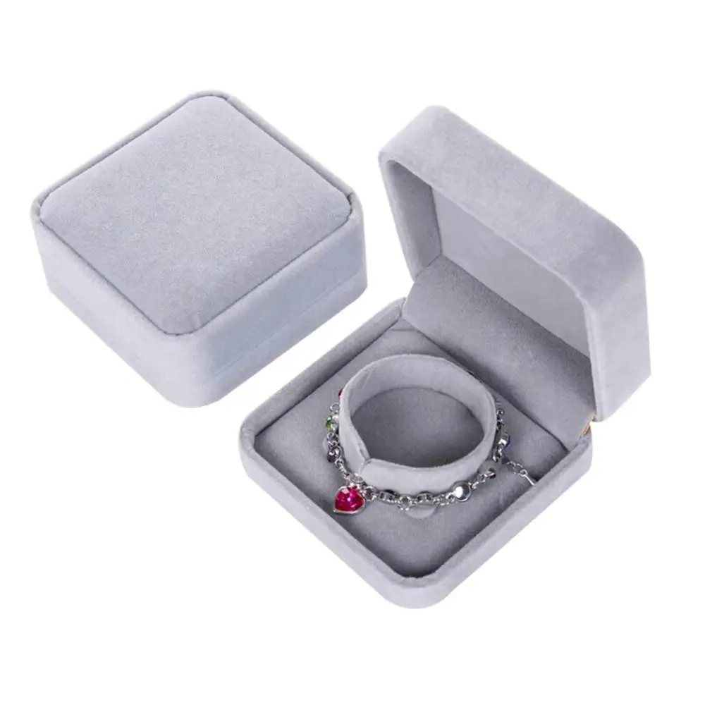 

Velvet Bracelet Box Necklace Jewelry Storage Boxes High Quality Bangle Case Proposal Engagement Wedding Counter Display Packing