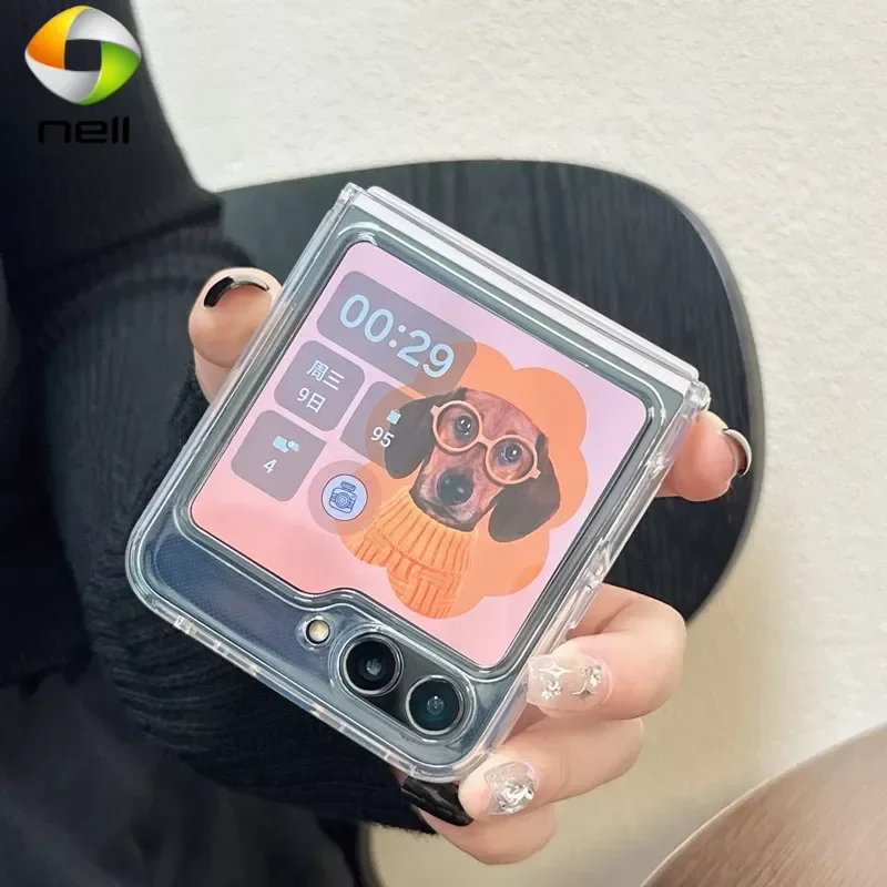 Lusso Trasparente Per Samsung Flip 5 Custodia Morbida In Silicone Z Flip 5 Paraurti Galaxy Z Flip 4 Custodie Z Flip 3 Cover Z5 갤