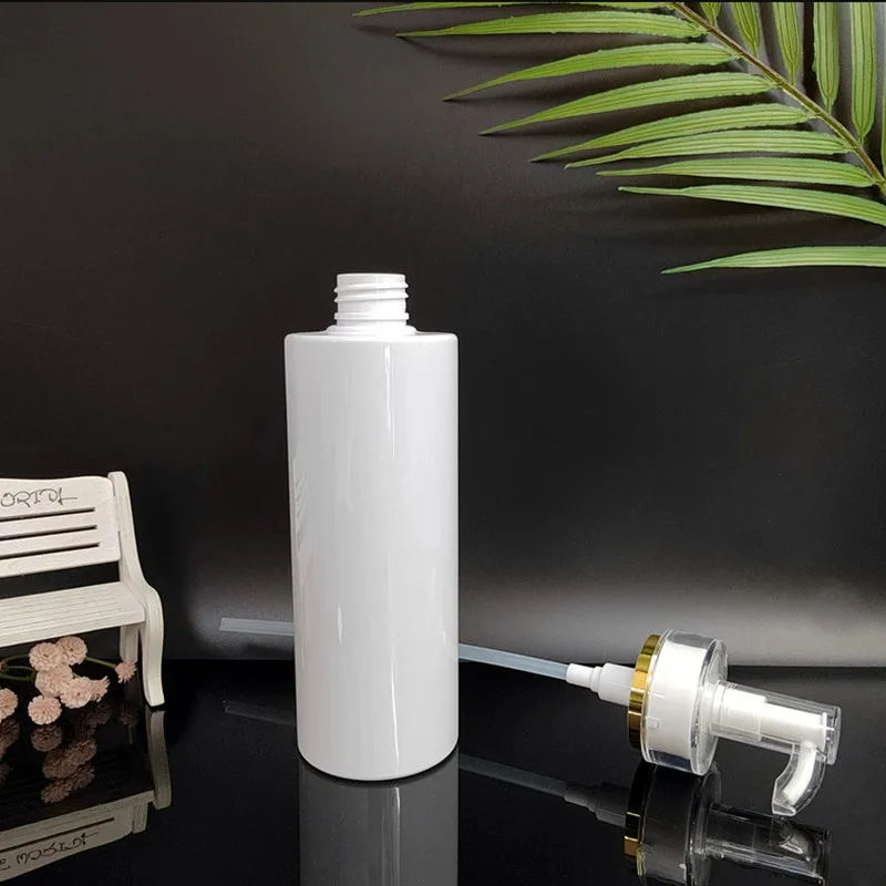 10/30/50pcs 100-500ml 빈 플라스틱 펌프 로션 샴푸 병 하이 엔드 화장품 병 아크릴 펌프 헤드 리필 가능