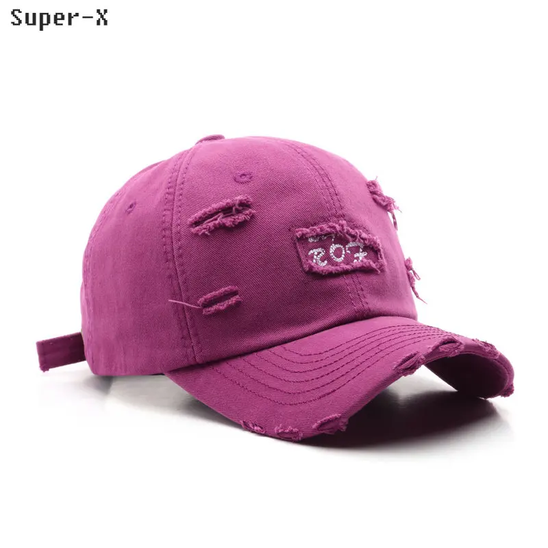 

Кепка от солнца для мужчин и женщин, Модная хлопковая бейсболка с рваными краями, в стиле хип-хоп, летняя