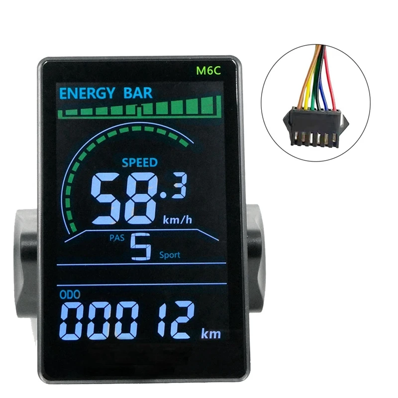 

ЖК-дисплей M6C для электровелосипеда, цветная панель для скутера, с USB, 24-60 в