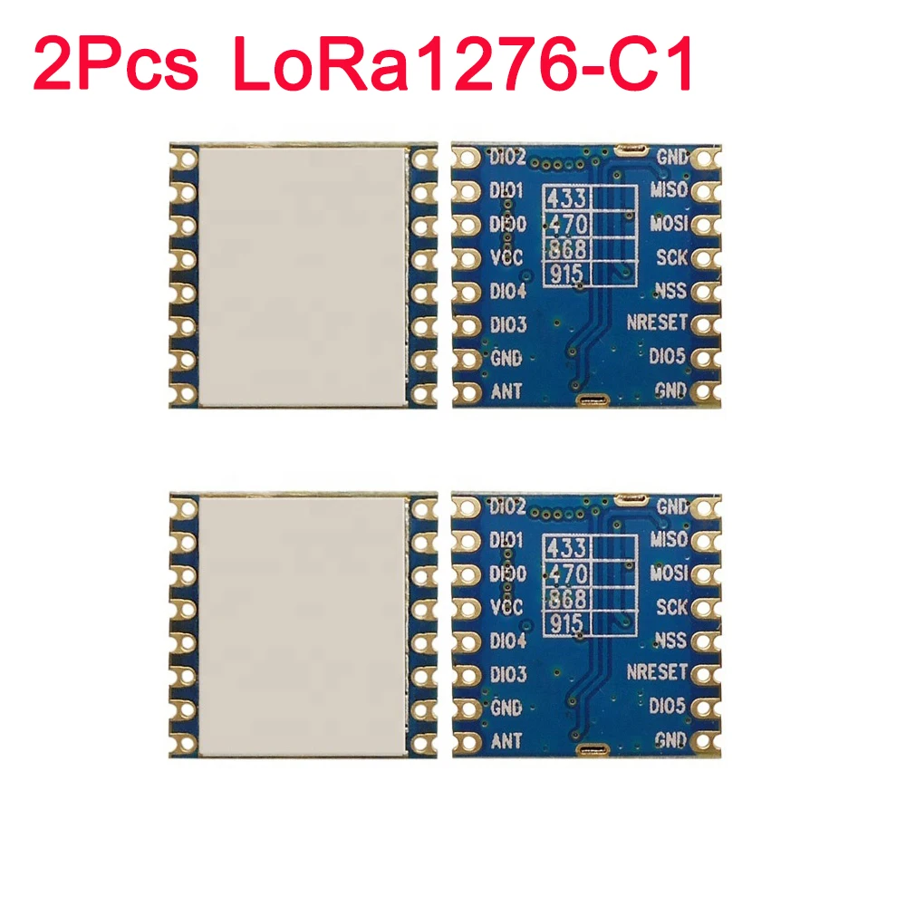 

2Pcs FCC LoRa1276-C1 100mW SPI 868MHz /915MHZ 4KM SX1276 Lora Wireless Module Long Range LoRaTM,FSK,GFSK,OOK IOT for Smart Home