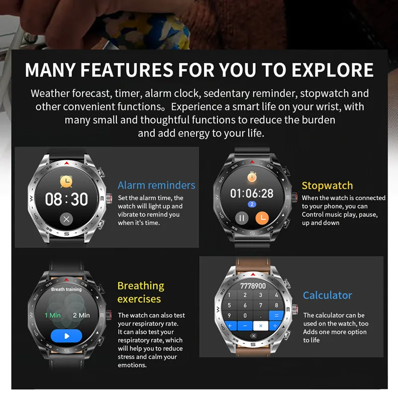 남성용 스마트 워치 TWS 헤드셋, 투인원 블루투스 통화, 야외 스포츠 시계, 400mAh 배터리, 심박수 혈압 수면