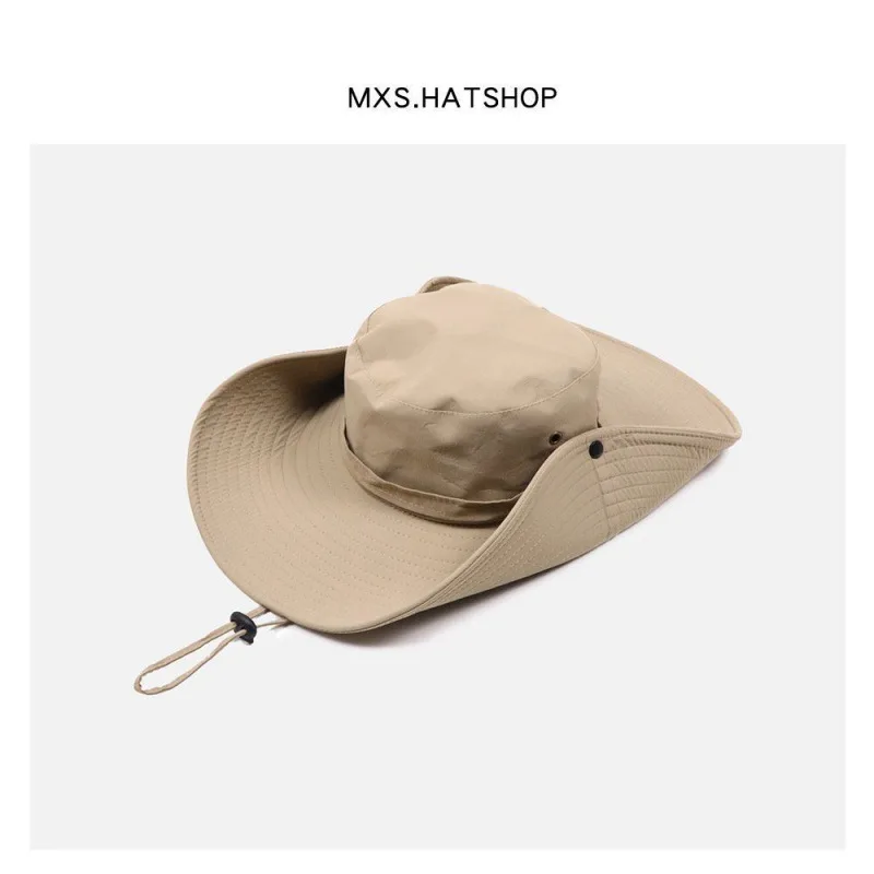 

Western cowboy hat,female drawstring fisherman hat,male summer vacation,large brim sun protection hat,for outdoor