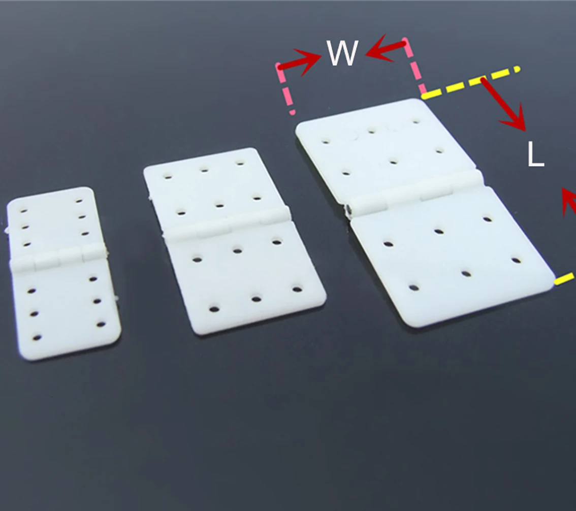 Nylon Hinge Pinned Hinge 12x24mm 16x29mm 20x36mm For RC Airplane Plane Parts DIY Model Replacement