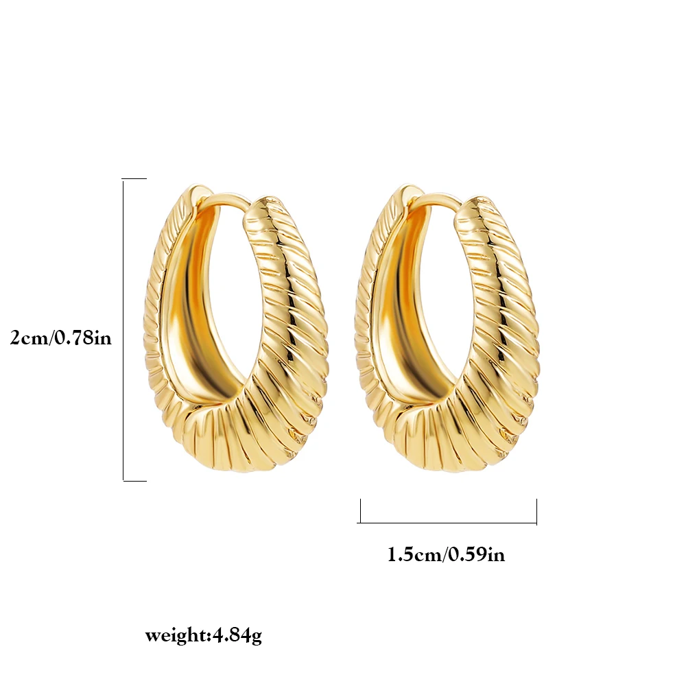 Trendy Gold Color Stainless Steel Hoop Earrings Women Girl Cartilage Piercing Small Ear Buckle Classic Jewelry 2025 Wedding Gift
