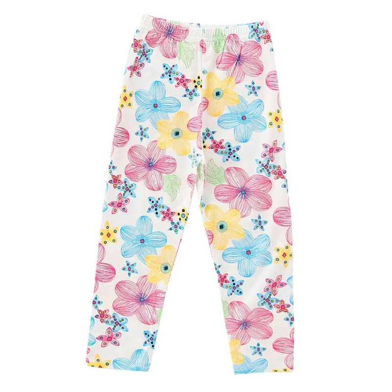 Girls Leggings Kids Casual Floral Pencil Pants Skinny Trousers Teenage Child clothing, girl leggings,girl skirt trousers