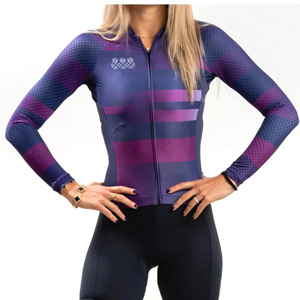 thumbnail image 1 of Camisetas de ciclismo de manga larga con protección solar para mujer, tela fina, secado rápido, ropa para bicicleta de montaña, camisetas de ciclismo de carreras, uniformes, 1 of 4