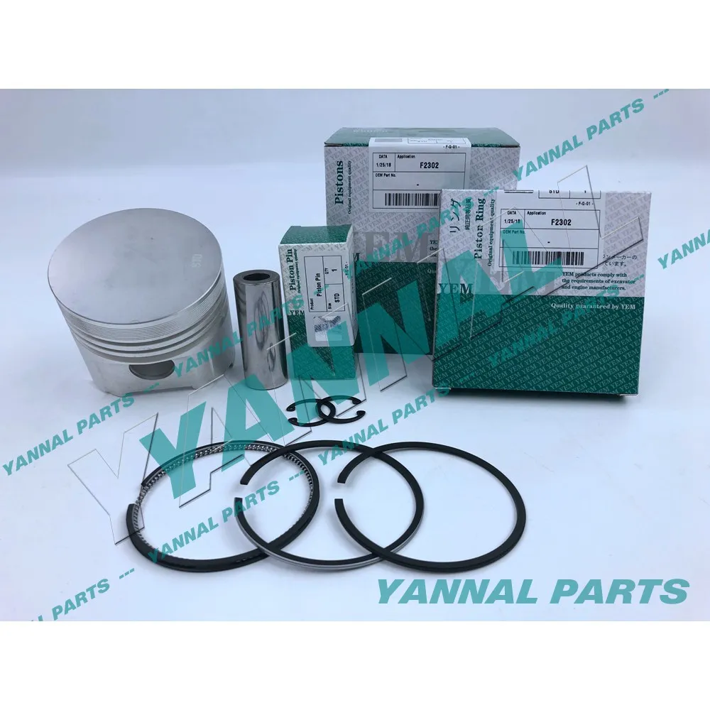 

5pcs Piston Kit For Kubota L4150 Tractor 5 Cylinder F2302 Engine