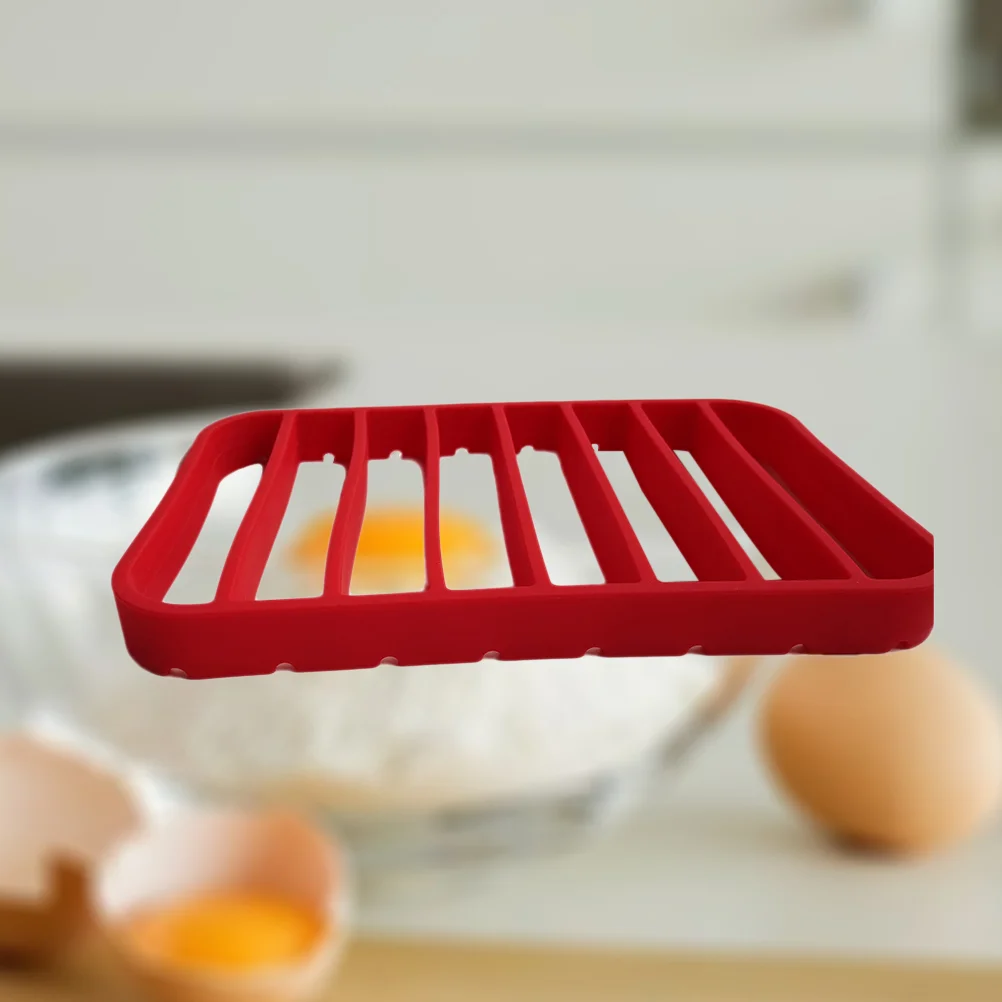 

Silicone Roasting Racks Non Cooling Rack Multipurpose Kitchen Rack for Pressure Cooker Roaster Steamer Accessories Red