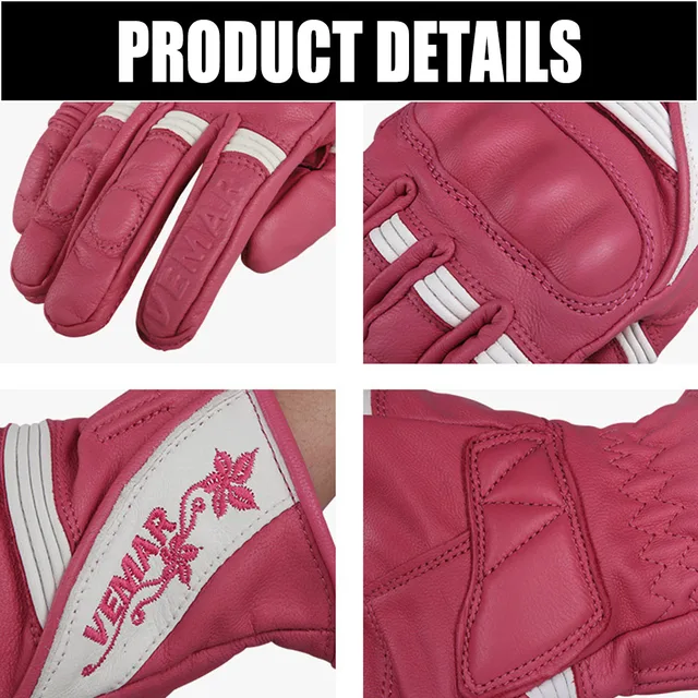 여성용 레트로 가죽 장갑