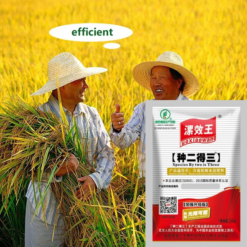 Humic Acid Foliar Organic Water Soluble Fertilizer Foliar Fertilizer Universal Compound Fertilizer for Fruits and Vegetables 40g