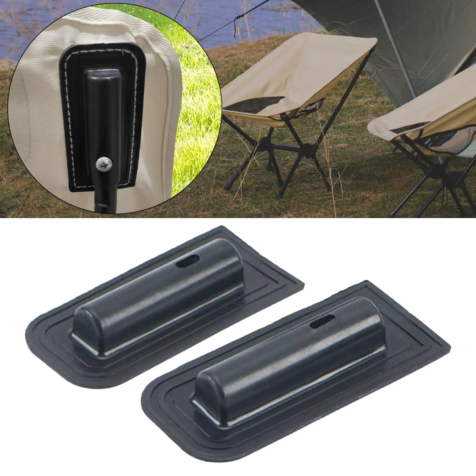Portable Backrest Tube Cover Camping Chair Connector Lightweight Repair Part for Outdoor Folding Beach Seat