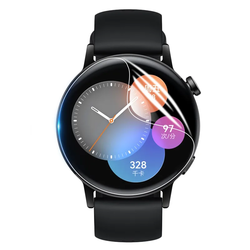 Round TPU Soft Clear Film Watch Screen Protector 30mm-45mm