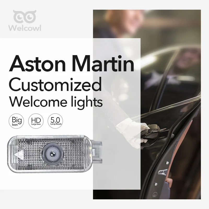 

Customized Welcome Light For Aston Martin DB9 DB11 DBX DB10 DBS V8 Vantage Rapide Vanquish Car Door Icon Glass Quartz