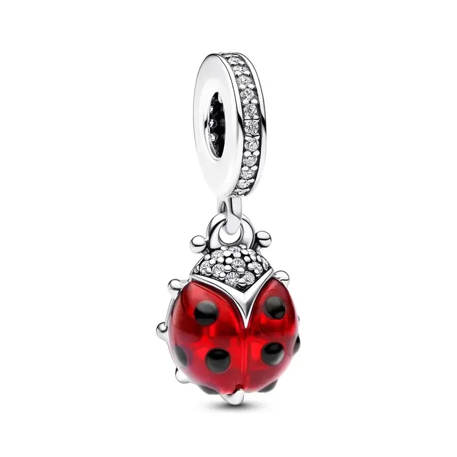 Glow-in-the-dark Firefly Sparkling Bee Red Ladybird Dangle Charm Beads Fit Original 925 Sterling Silver Bracelet Jewelry 4
