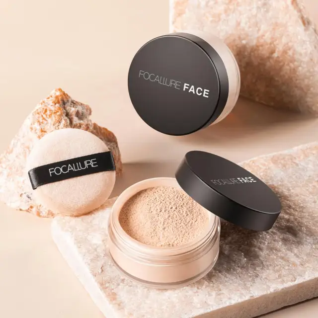 FOCALLURE – poudre minérale longue durée pour le visage, finition délicate, rafraîchissante, imperméable, contrôle du sébum, maquillage pour le visage, TSLM1