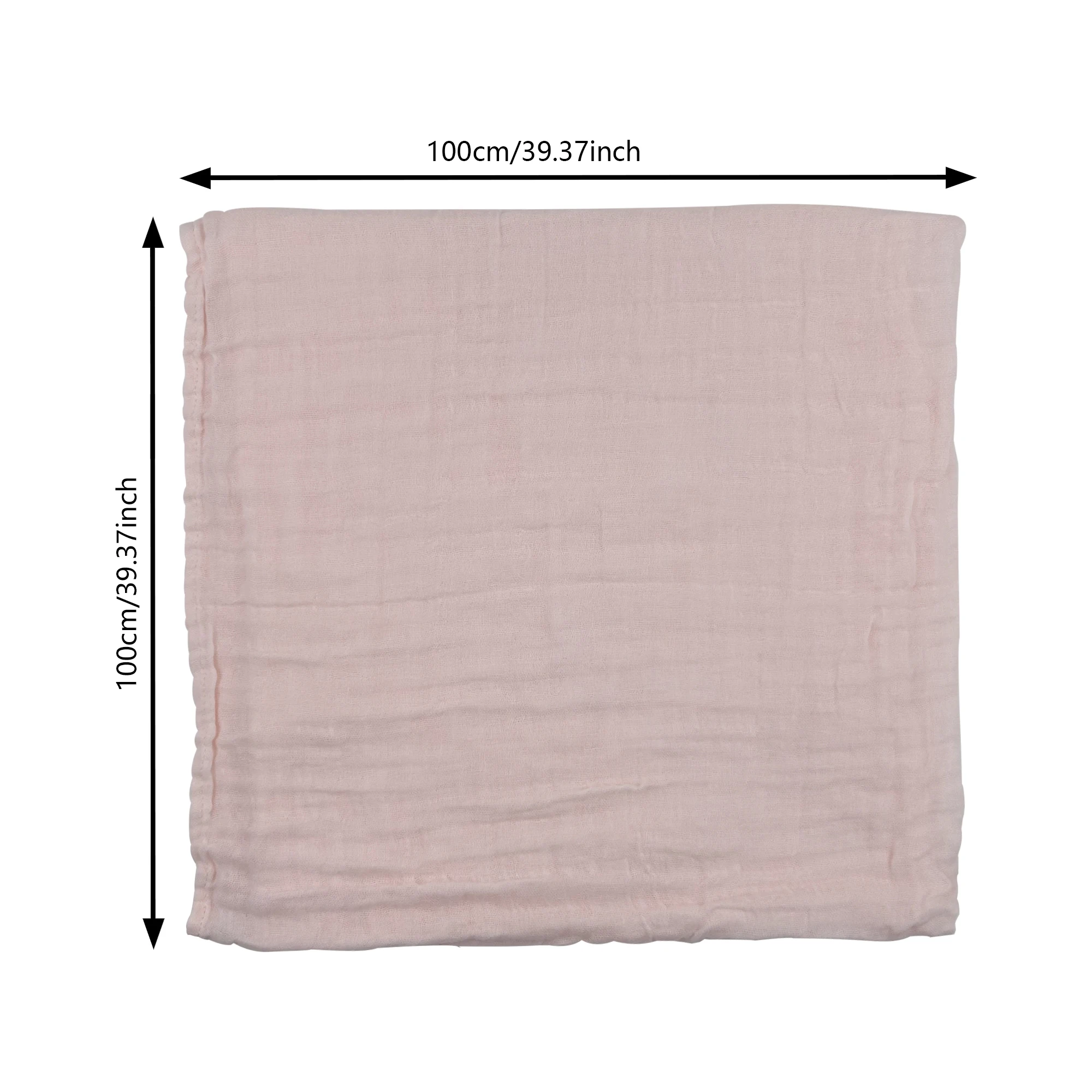 100cm*100cm 2 Layers Baby Receive Blankets Newborn Muslin Cotton Swaddle Bedding Infant Bath Towel Sleeping Mat Birthday Gift - 3