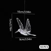 10Pcs Transparent Acrylic Hummingbird Pendant Ornaments Clear Mini Bird Animal Hanging Ornaments for Home Decoration Accessories 2