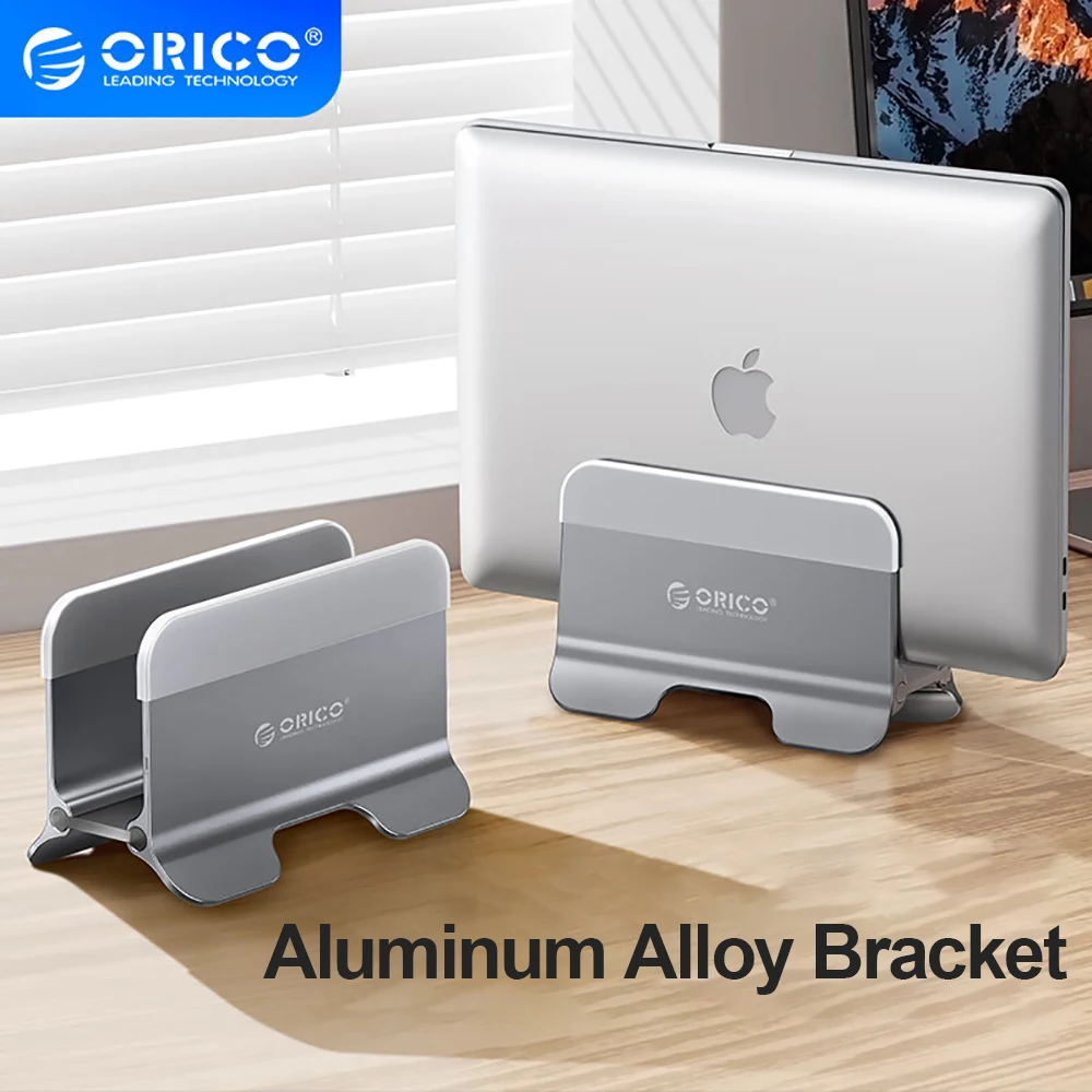 Orico-suporte Vertical Alumínio Laptop Titular de Bloqueio por Gravidade Suporte para Notebook Desktop Tablet Stand para Macbook Pro Dell Tablet Hold