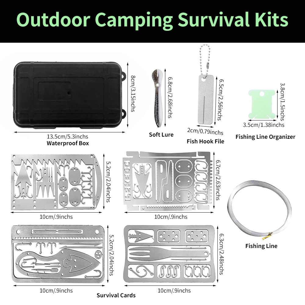 Description Picture 3 of itemSurvival Tool Card Kit Multi-Functional Card Soft Fishing Lure Hook Sharpener Outdoor Multipurpose EDC Kit For Fishing Hiking