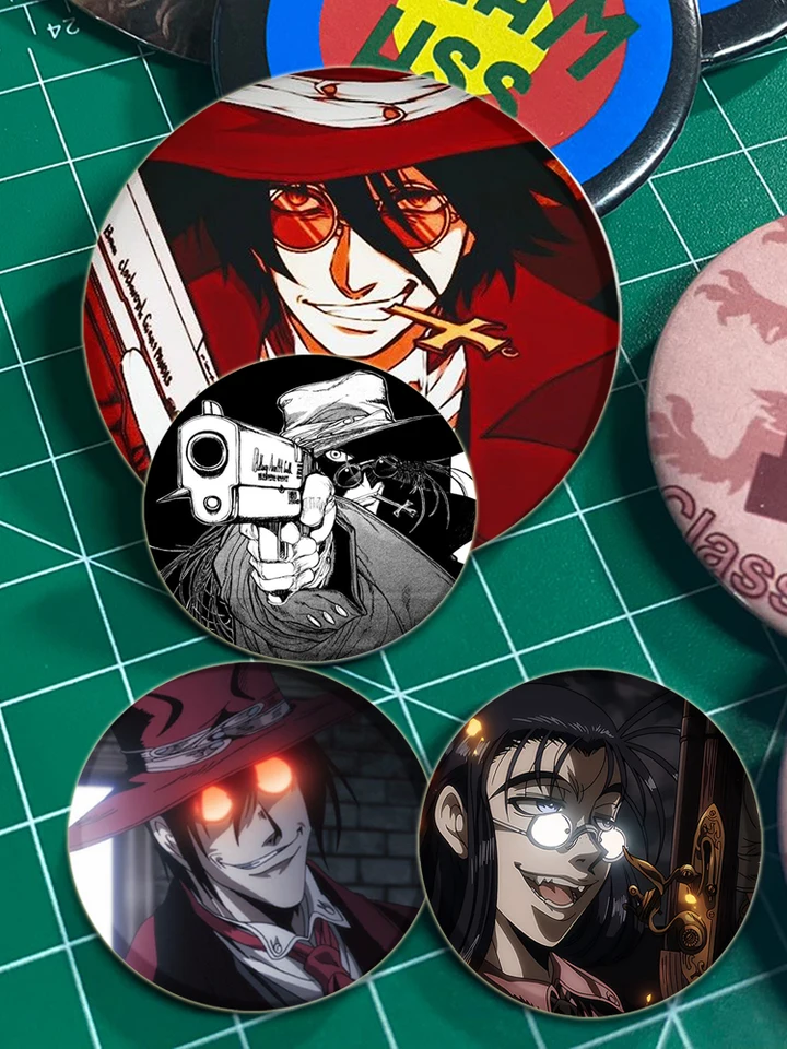 Anime Hellsing Ultimate Tinplate Soft Button Brooch Creative Badge
