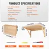 Wall Mounted Folding Table, Wall Mounted Drop Leaf Tables, Solid Wood Floating Desk for Dining, Laundry Room, Office 3