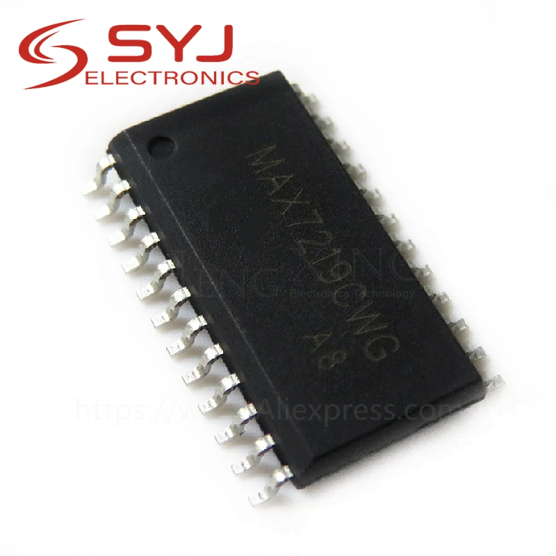 

10pcs/lot MAX7219CWG MAX7219EWG MAX7219 SOP24 LED display driver In Stock