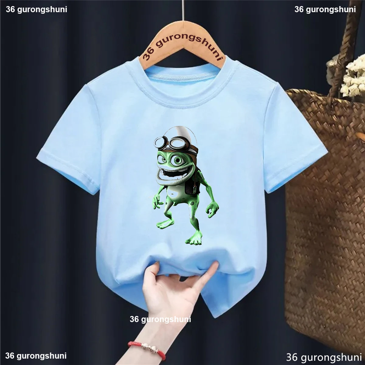 New Boys Tshirt Crazy Frog Anime Cartoon Print Children'S Tshirts Sunmmer Boys Clothes Short-Sleeved Tops, Drop Shipping 4