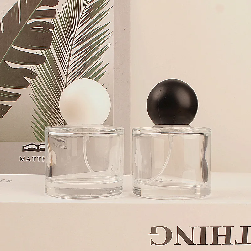 

5PCS 50ml High-grade Empty Perfume Spray Glass Refillable Bottles Portable Delicate Perfume Sample Bottle Free Packing Tools