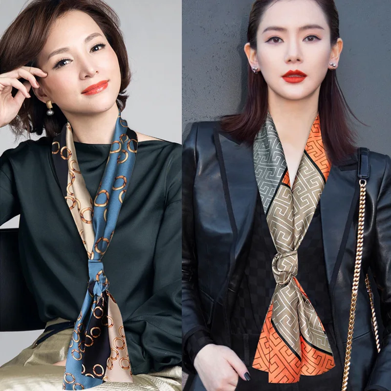 

Summer and Spring Woman Thin Scarfs Cool Printing Wool Cross Fur Collar Outdoor Cycling Neck Protect Cervical Warm Scarve Y121