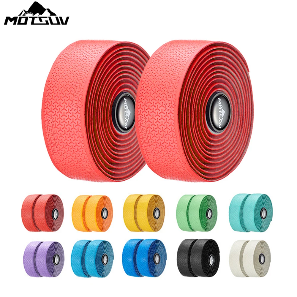 

Colorful Road Bicycle Handlebar Tape Cycling Handle Belt Straps EVA PU Tape Anti-Vibration Racing Bike Handle Bar Tape Cork Wrap